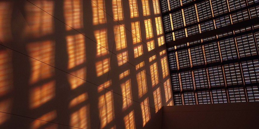 Filtered light through solar panels