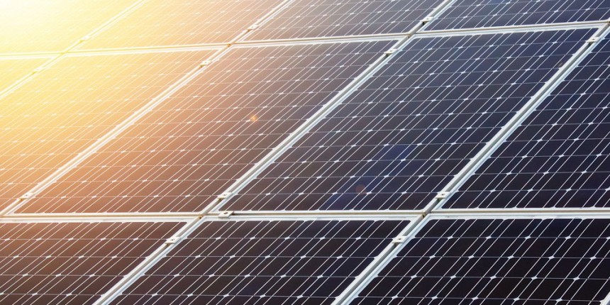 Solar panels, closeup
