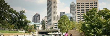 Central Canal and Indianapolis skyline